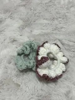 フリル付きシュシュ2個セット♪