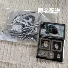 鬼滅の刃 梅(堕姫)＆妓夫太郎 場面写スクエア缶バッジ3個セット 幼少期