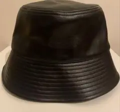 GU 黒 バケットハット 合成皮革