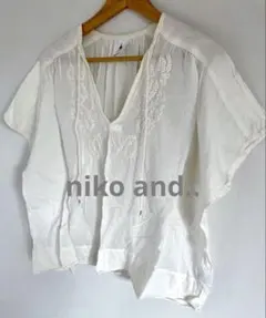 niko and...ニコアンド　 コットン刺繍 シャツ　ホワイト　ワンサイズのサムネイル