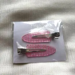 Dior ディオール　ノベルティ　 ピンク ヘアクリップセット