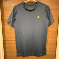 adidas アディダス 半袖 ドライ Tシャツ ネイビー イエロー 160