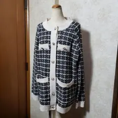 ❤DAY CLOSET❤ツイードニットカーディガン/ノーカラージャケット匿名配送