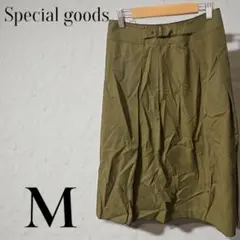 「即日発送」KEITH レディースMオリーブ色 プリーツスカート ベルト付き