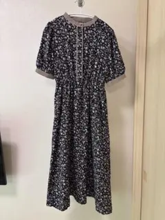 W CLOSET 花柄 半袖ロングワンピース