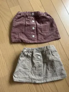 西松屋コーデュロイスカート 80cm2点