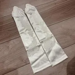 ウェディング フィンガーレスグローブ ロング レース サテン　刺繍 ブライダル