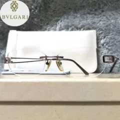 良品 BVLGARI 248TA リムレス ツーポイント サングラスのサムネイル