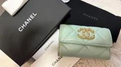 CHANEL カードケース・財布 ミントグリーン