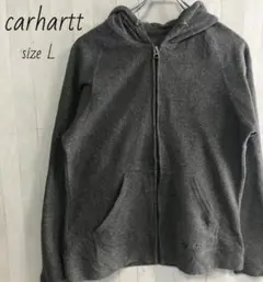 carhartt カーハート　刺繍　フーディー　ジップパーカー　グレー　L 美品のサムネイル