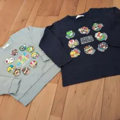 スーパーマリオ 長袖カットソー 、トレートレーナー110cm 2枚セット