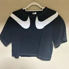 NIKE クロップド Tシャツ S ブラック/ホワイト