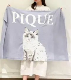 ジェラートピケ CATジャガードブランケット ブランケット ブルー