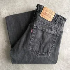 神サイズ90s良色Levisヒゲ落ち505ブラックUSA製W33L30