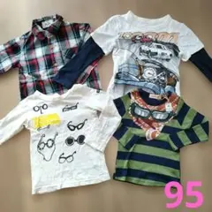 子供用長袖Tシャツセット 3歳 95　男の子　まとめ売り