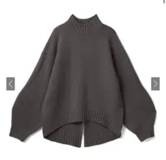 GRL バックスリット前後差ヘムリブニットトップス[ze534]