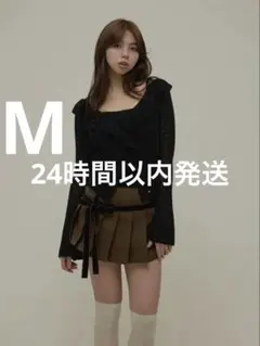 Gisele knit set up brown M andmary - メルカリ