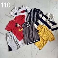 子供服【110】まとめ売り 7点セット 男の子　刺繍　夏服　お着替え　保育園のサムネイル