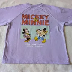 ミッキー薄紫Ｔシャツ110