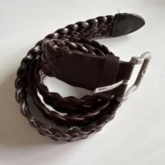 メッシュベルト ダークブラウン メンズ