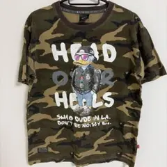 B-ONE-SOUL カモフラ柄 アヒル プリント Tシャツ