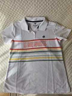 le coq sportifレディース ゴルフウェアＬサイズ ホワイトポロシャツ