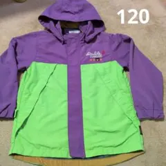 double.B ジャケット ウィンドブレーカー　 紫/緑　120