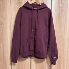 Champion バーガンディ M パーカー　フード