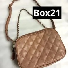Box21 キルティング 2WAYショルダーバッグ コーラルピンク