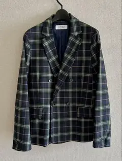 【美品】LOWRYS FARM ダブルブレストテーラードジャケット M チェック