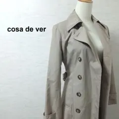 美品 トレンチコート スプリングコート ベルト付き アウター ベージュ ＊