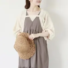 エヘカソポ ehka sopo 5分袖 シアーカット ボレロ