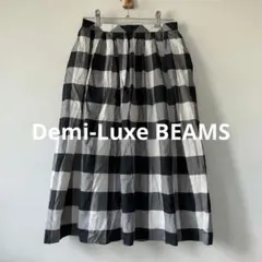 Demi-Luxe BEAMS ブロックチェックフレアスカート 36のサムネイル