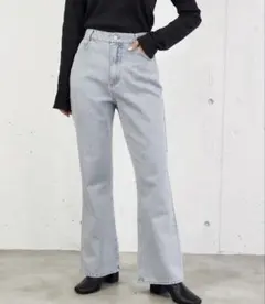 tiptopセミフレアデニムパンツ ブルー Sのサムネイル