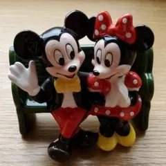 ミッキーマウス　ミニーマウス　陶器　フィギュア
