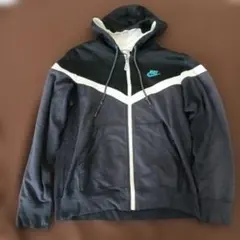 y2k00'sナイキNIKEグレータグNIKEジップパーカーフーディメッシュ