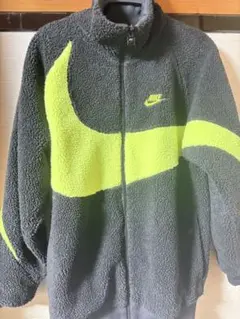 Nike フリースボアジャケット リバーシブル ブラック/ライム