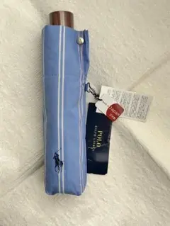 #ラルフローレン #折り畳み傘 #雨天 #軽量タイプ #水色 #ストライプ