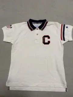 美品　Champion 半袖ポロシャツ ホワイト M ゴルフウェア