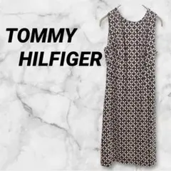 トミーヒルフィガー 幾何学模様 ノースリーブワンピース 2P 希少サイズ