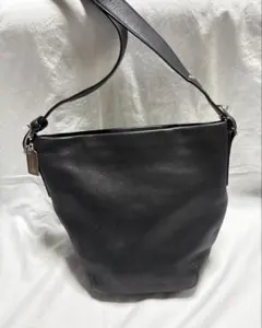 オールドコーチ ショルダーバッグ バケツ型　レザー　9186 ブラック