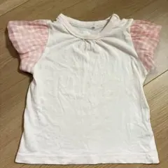 EL FINDOLLベビー用 ピンクチェック袖 トップス