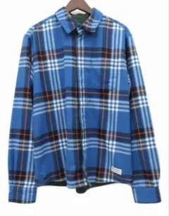 adidas Originals リバーシブル シャツ ブルーチェック 無地