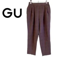 GU ジーユー テーパードパンツ チェック柄パンツ