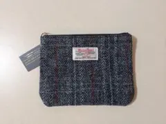 新品 Harris Tweed チェック フラットポーチ ハリスツイード ③のサムネイル