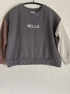 BREEZE HELLO トレーナー グレー/ベージュ110