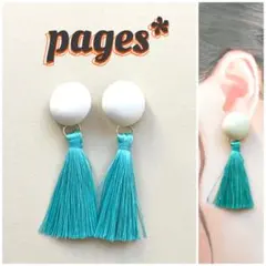 No.21*6 レトロバイカラーピアス/イヤリング