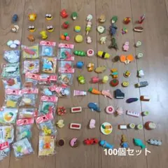 かわいい動物・食べ物デザイン消しゴム 100個セット