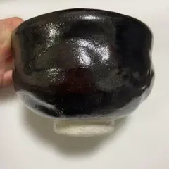 十代 楽吉左衛門 旦入作 黒楽茶碗 楽焼 共箱 御物袋付 AW97 1F28