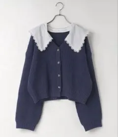 ローリーズファーム レースカラーニットカーディガン